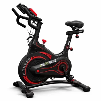 Bicicleta Spinning Magnética Profesional con Disco de 8kg, Transmisión por Faja, Monitor LCD, Resistencia Ajustable, Soporta 270lbs – Sillín y Timón Regulables