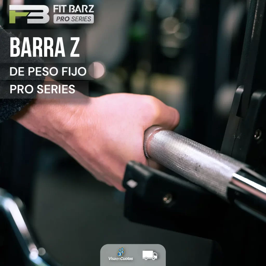 Barra Z de Peso Fijo – Barra Curva con Agarre Ergonómico y Carga Integrada para Bíceps, Tríceps y Rutinas de Aislamiento sin Discos
