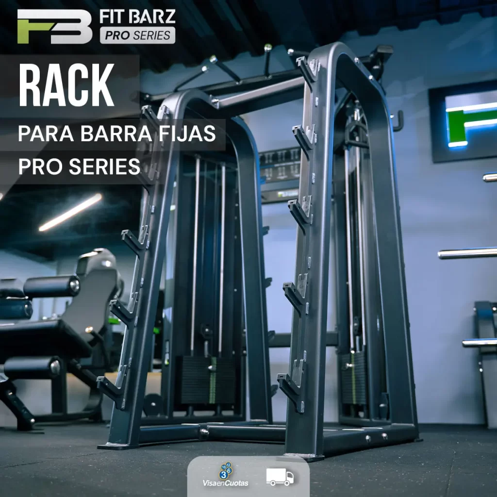 Rack para Barras Fijas PRO – Organizador de Acero Reforzado para Gimnasios con Soporte Antideslizante y Capacidad Múltiple