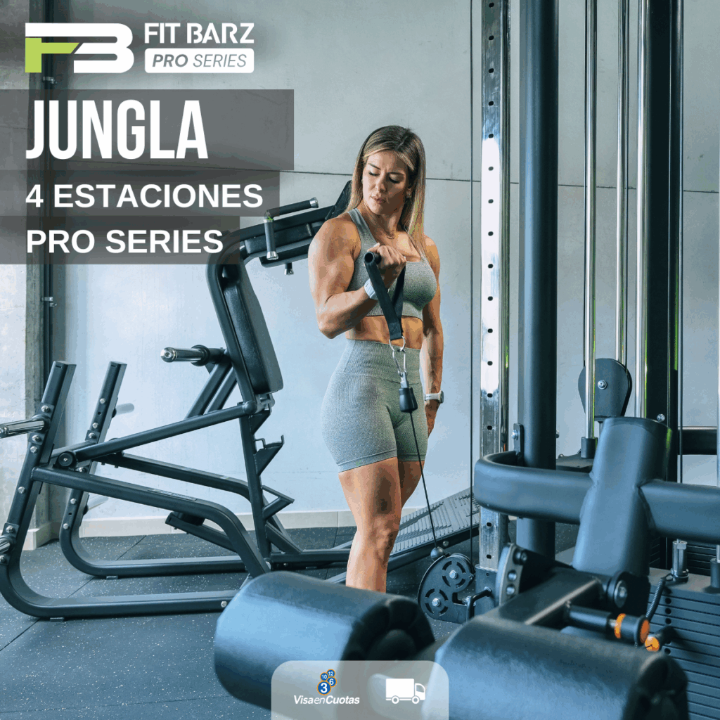 Jungla 4 Estaciones FB PRO Series – Máquina multifuncional para entrenar todo el cuerpo en un solo equipo