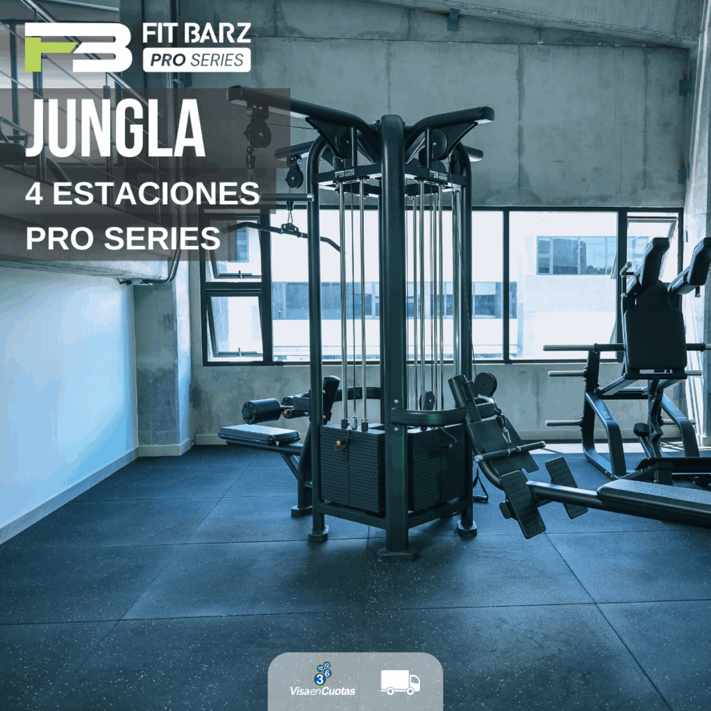 Jungla 4 Estaciones FB PRO Series – Máquina multifuncional para entrenar todo el cuerpo en un solo equipo
