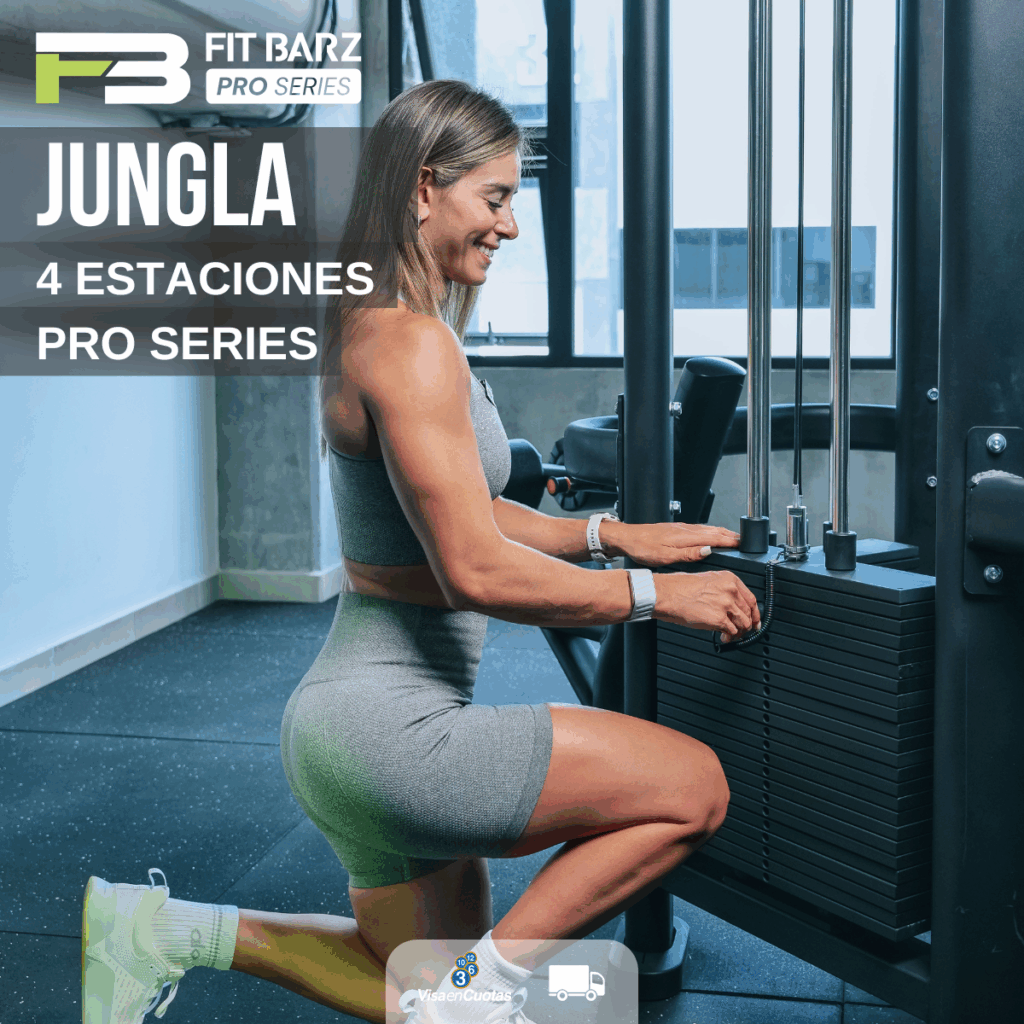 Jungla 4 Estaciones FB PRO Series – Máquina multifuncional para entrenar todo el cuerpo en un solo equipo