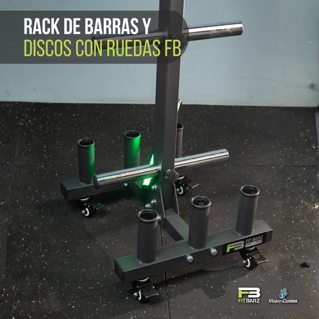 Rack de Barras y Discos con Ruedas FB PRO Series – Almacenamiento Móvil y Eficiente para Peso Libre