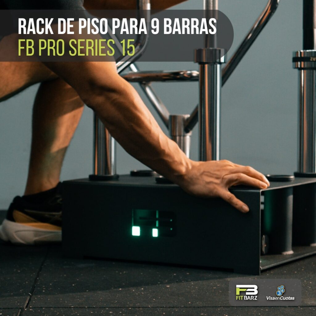Rack de Piso para 9 Barras FB PRO Series – Organización Profesional para Barras