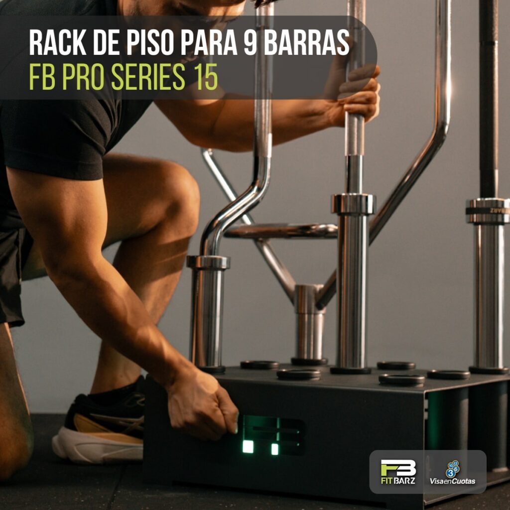 Rack de Piso para 9 Barras FB PRO Series – Organización Profesional para Barras