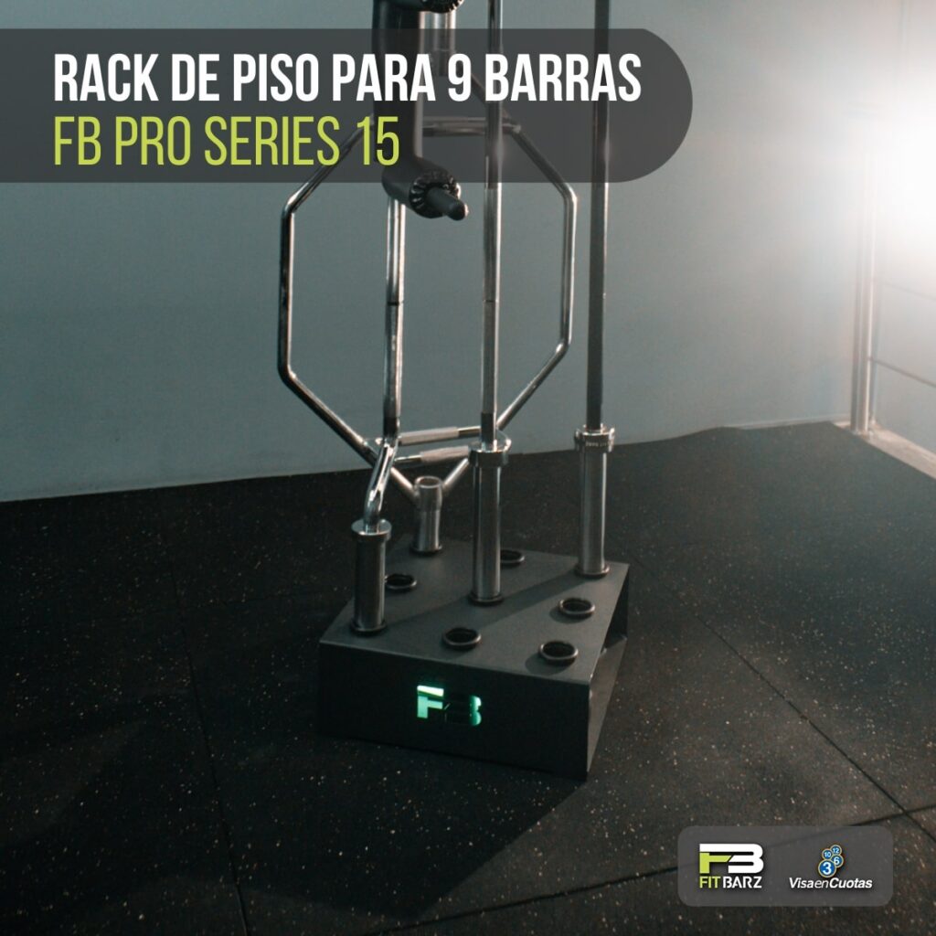 Rack de Piso para 9 Barras FB PRO Series – Organización Profesional para Barras