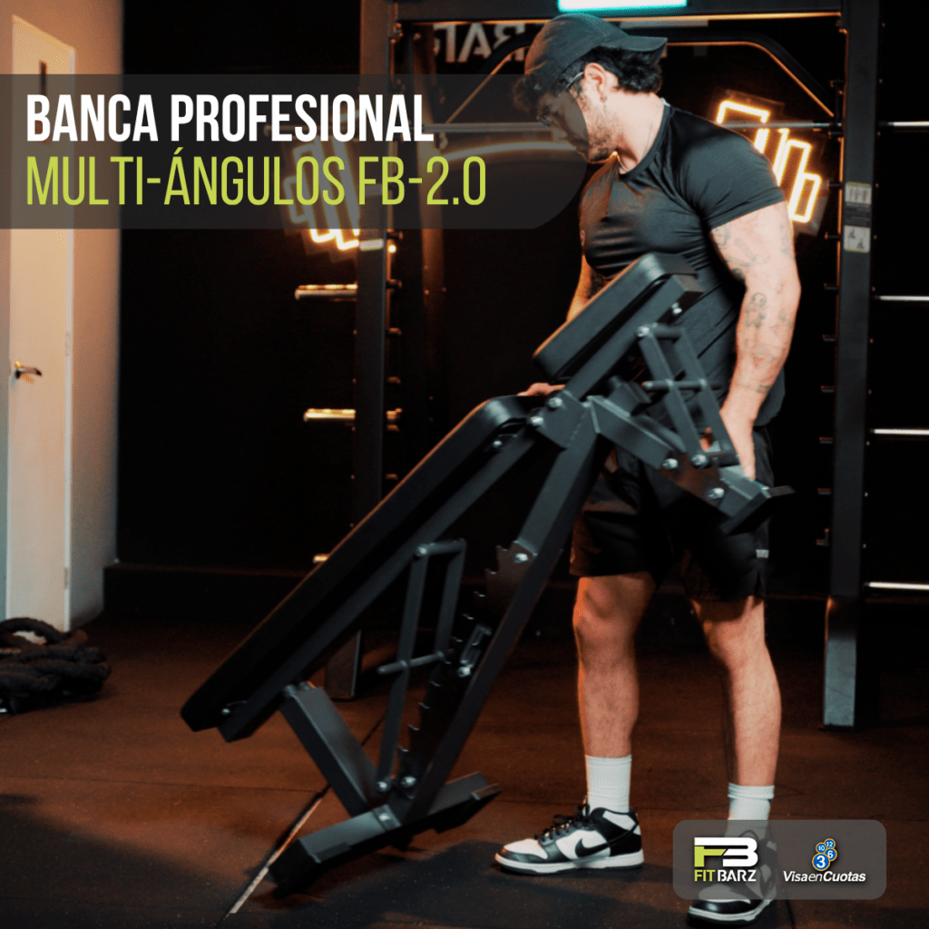 Banca Profesional Multi-Ángulos FB-2.0 – Ajustable completa para entrenamiento de fuerza en casa