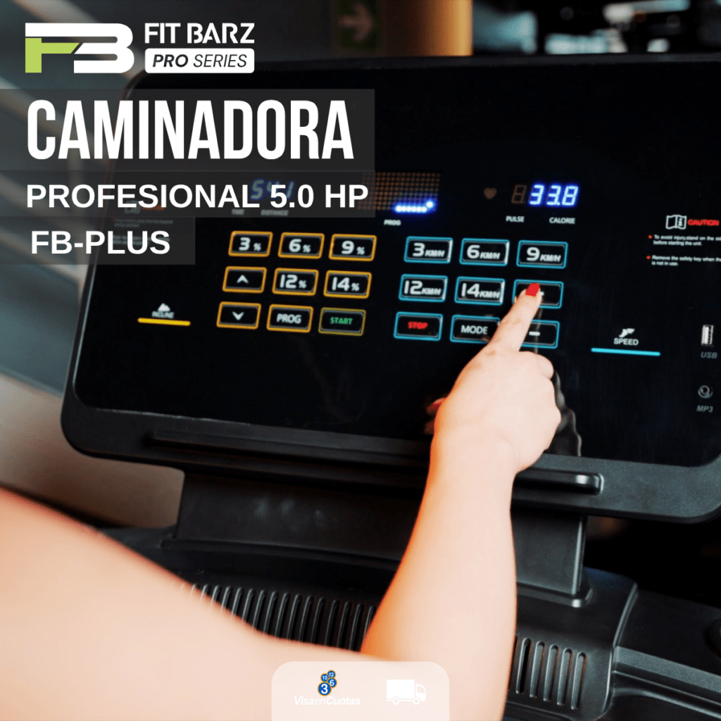 Caminadora Profesional 5.0 HP FB-Plus – Uso Comercial con Alta Potencia e Inclinación Extrema