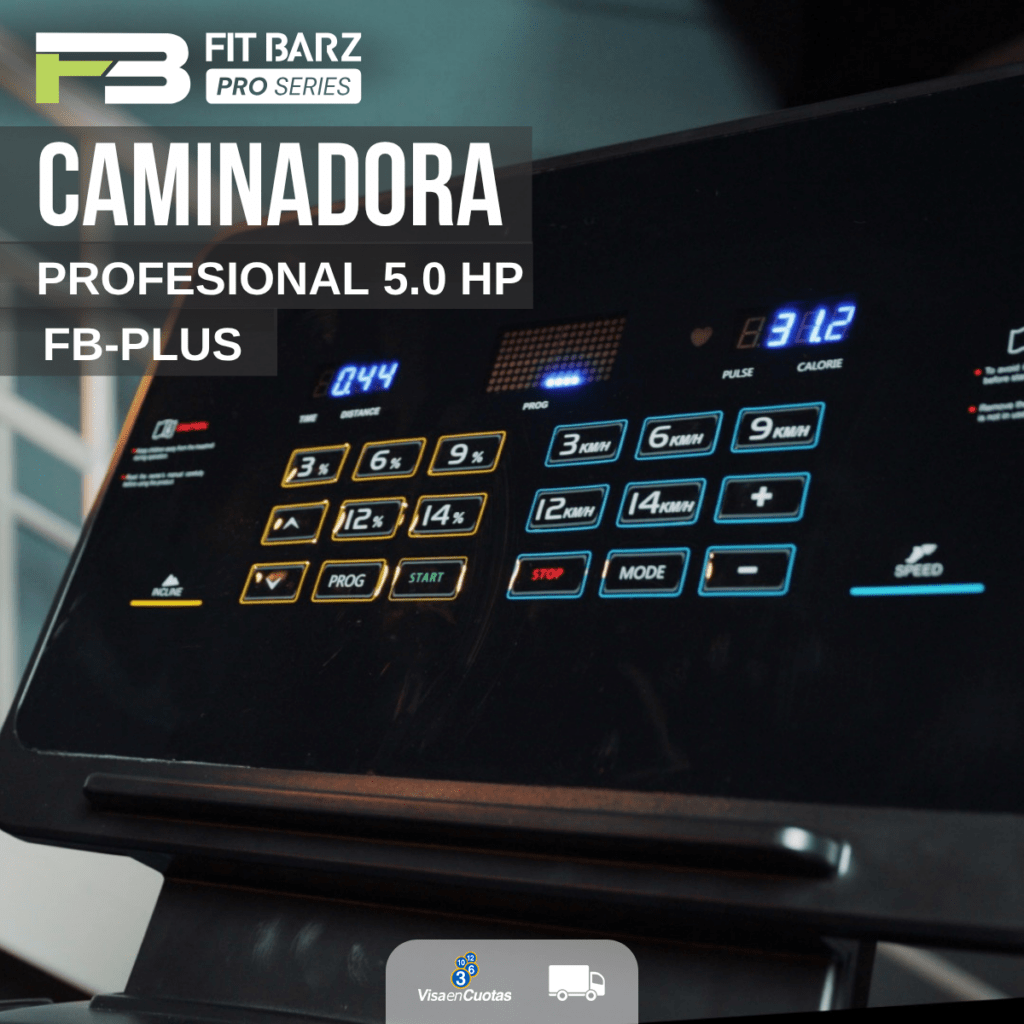 Caminadora Profesional 5.0 HP FB-Plus – Uso Comercial con Alta Potencia e Inclinación Extrema