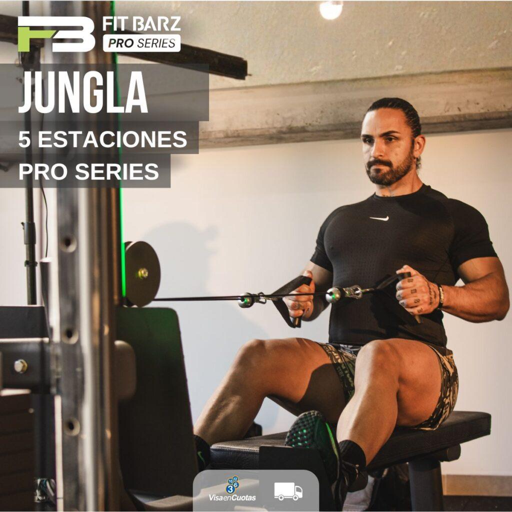 Jungla de 5 Estaciones FB PRO Series – Centro de Entrenamiento Completo con Crossover Dual