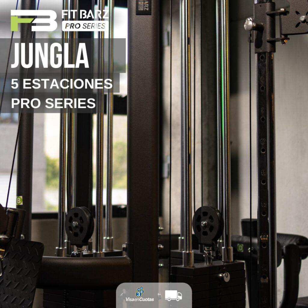 Jungla de 5 Estaciones FB PRO Series – Centro de Entrenamiento Completo con Crossover Dual