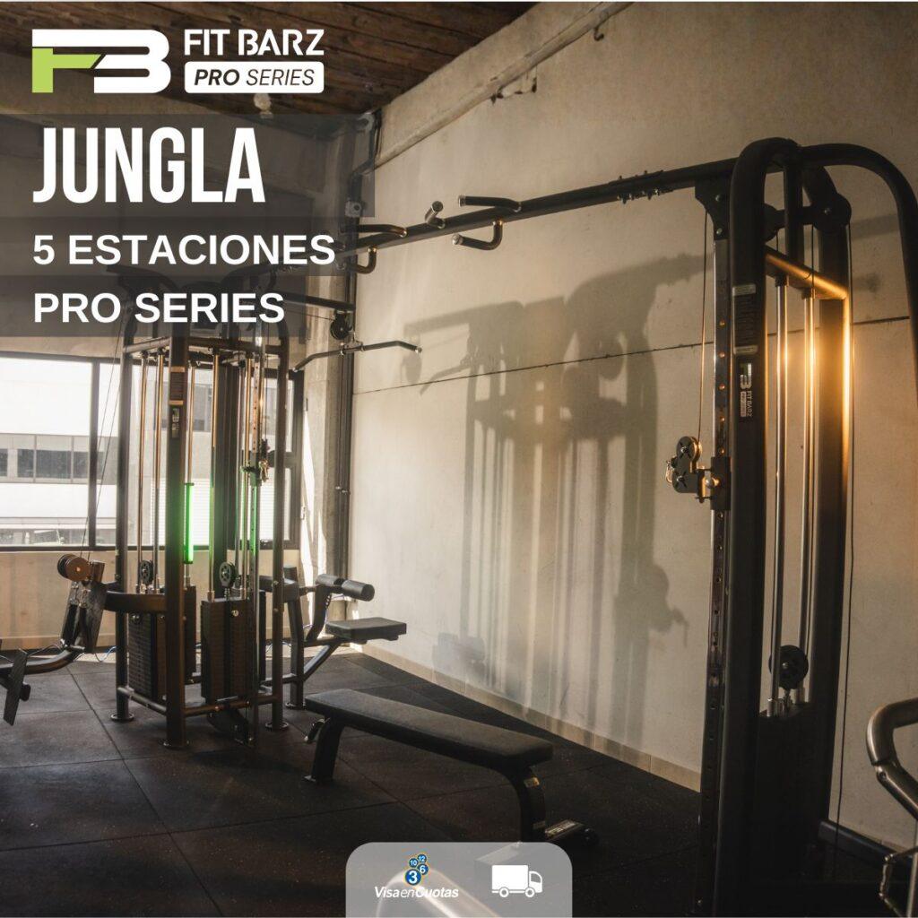 Jungla de 5 Estaciones FB PRO Series – Centro de Entrenamiento Completo con Crossover Dual