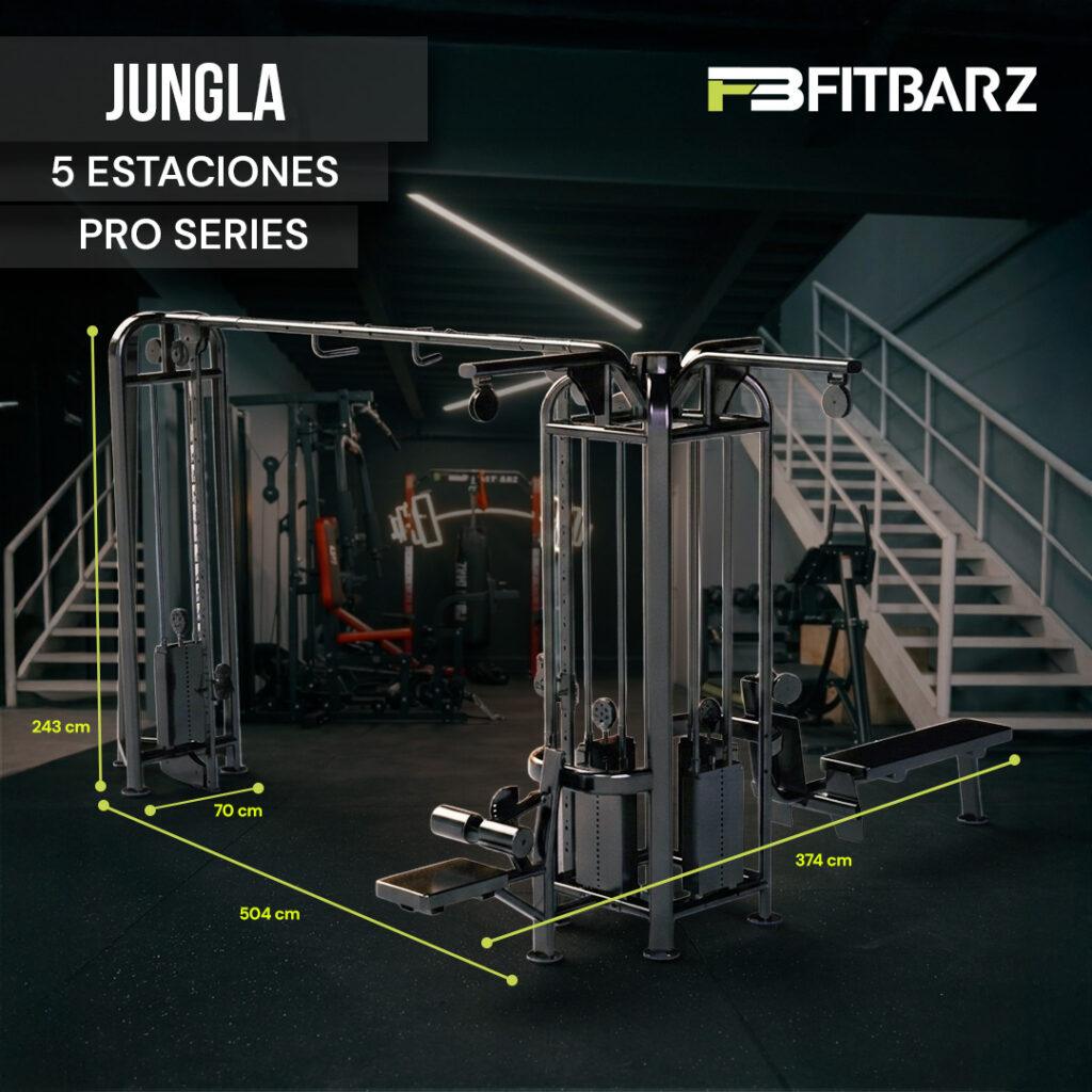Jungla de 5 Estaciones FB PRO Series – Centro de Entrenamiento Completo con Crossover Dual