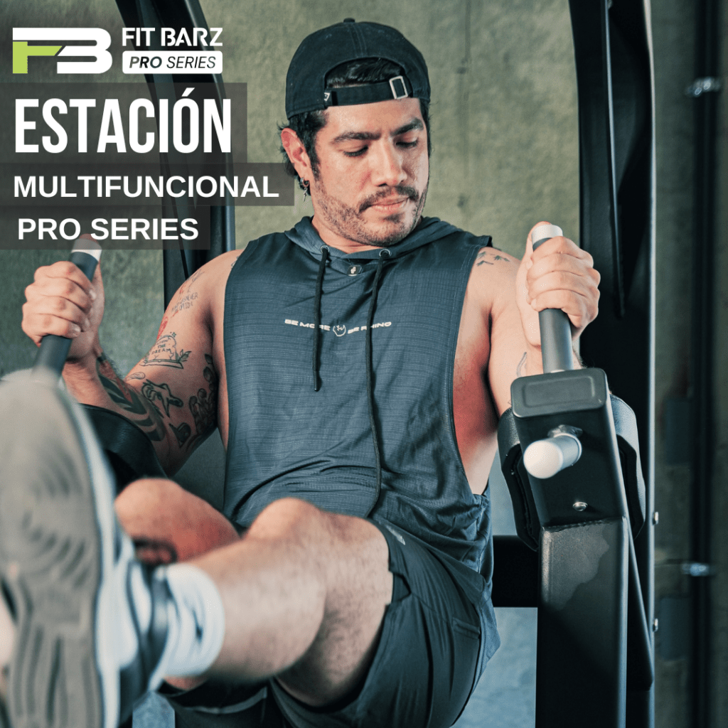 Estación Multifuncional PRO SERIES 3 en 1 – Fondos, Dominadas y Abdominales | Estructura en Acero Calibre 12 | Uso Comercial