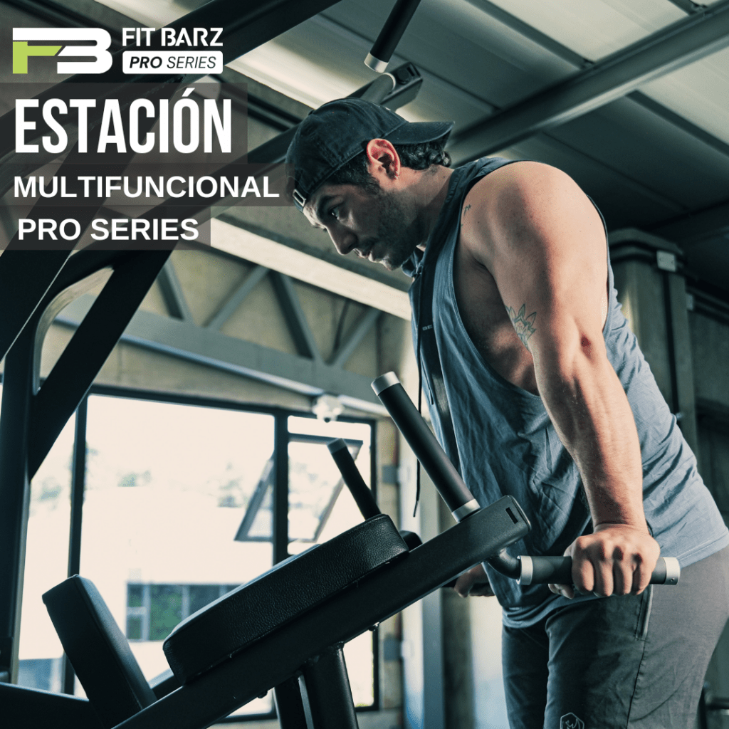 Estación Multifuncional PRO SERIES 3 en 1 – Fondos, Dominadas y Abdominales | Estructura en Acero Calibre 12 | Uso Comercial