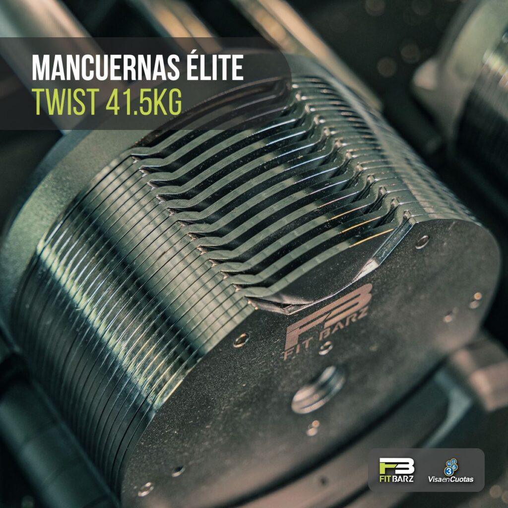 Par de Mancuernas Ajustables de 4 a 41.5 KG FB Elite pro | Acero Cromado Premium | Ajuste Instantáneo con Giro de Muñeca | Medidor de Peso Integrado | Incluye Base | Sistema de 26 Niveles