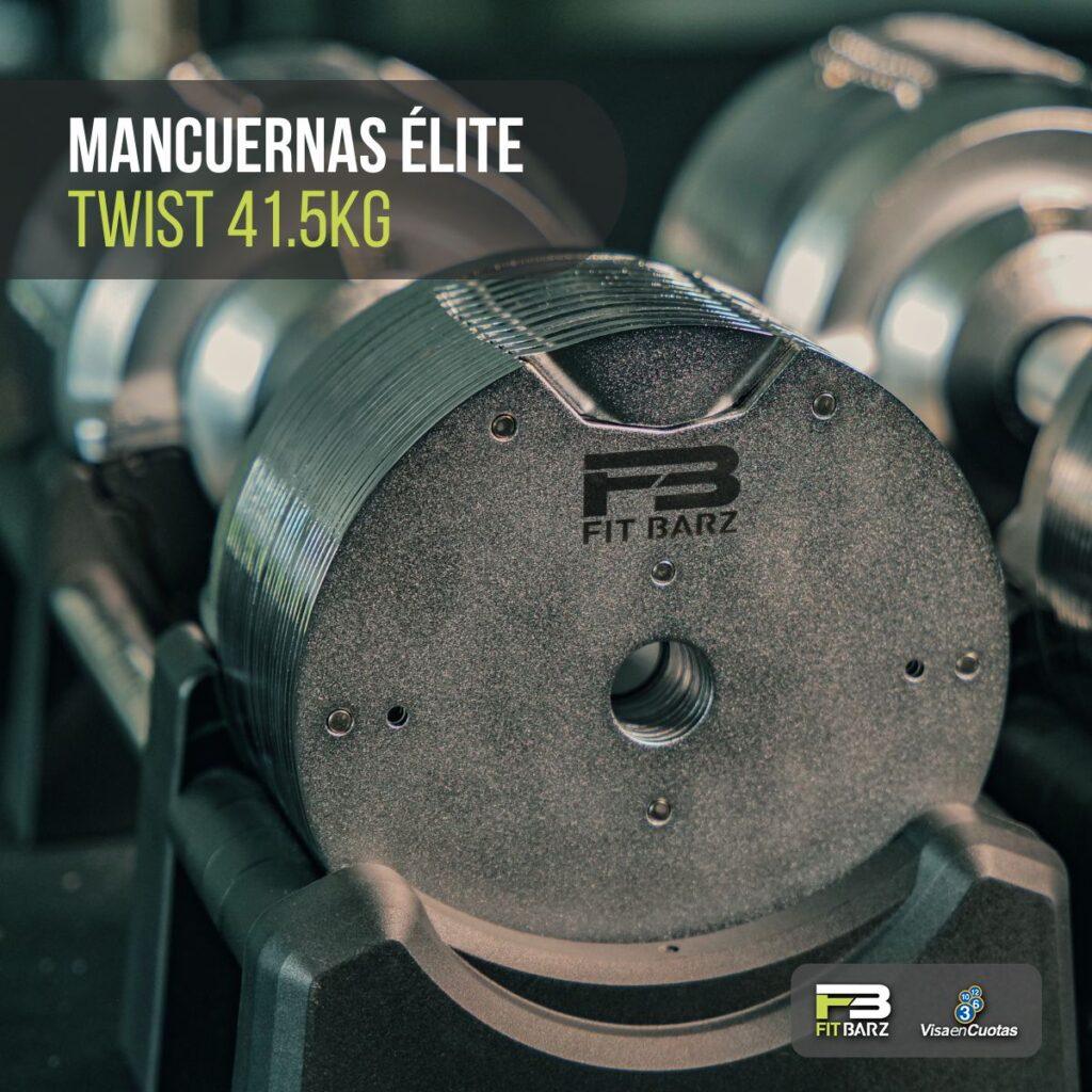 Par de Mancuernas Ajustables de 4 a 41.5 KG FB Elite pro | Acero Cromado Premium | Ajuste Instantáneo con Giro de Muñeca | Medidor de Peso Integrado | Incluye Base | Sistema de 26 Niveles