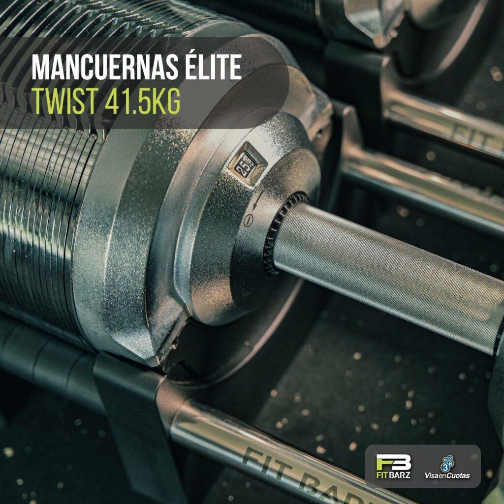 Par de Mancuernas Ajustables de 4 a 41.5 KG FB Elite pro | Acero Cromado Premium | Ajuste Instantáneo con Giro de Muñeca | Medidor de Peso Integrado | Incluye Base | Sistema de 26 Niveles