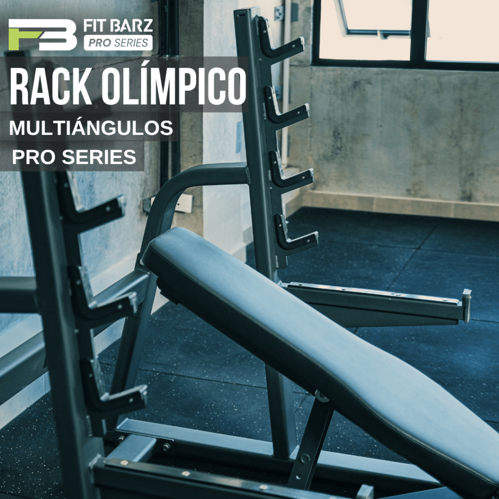 Rack Olímpico Multiángulos para Press de Pecho con Banca Plana Integrada – Acero 12mm, Uso Industrial