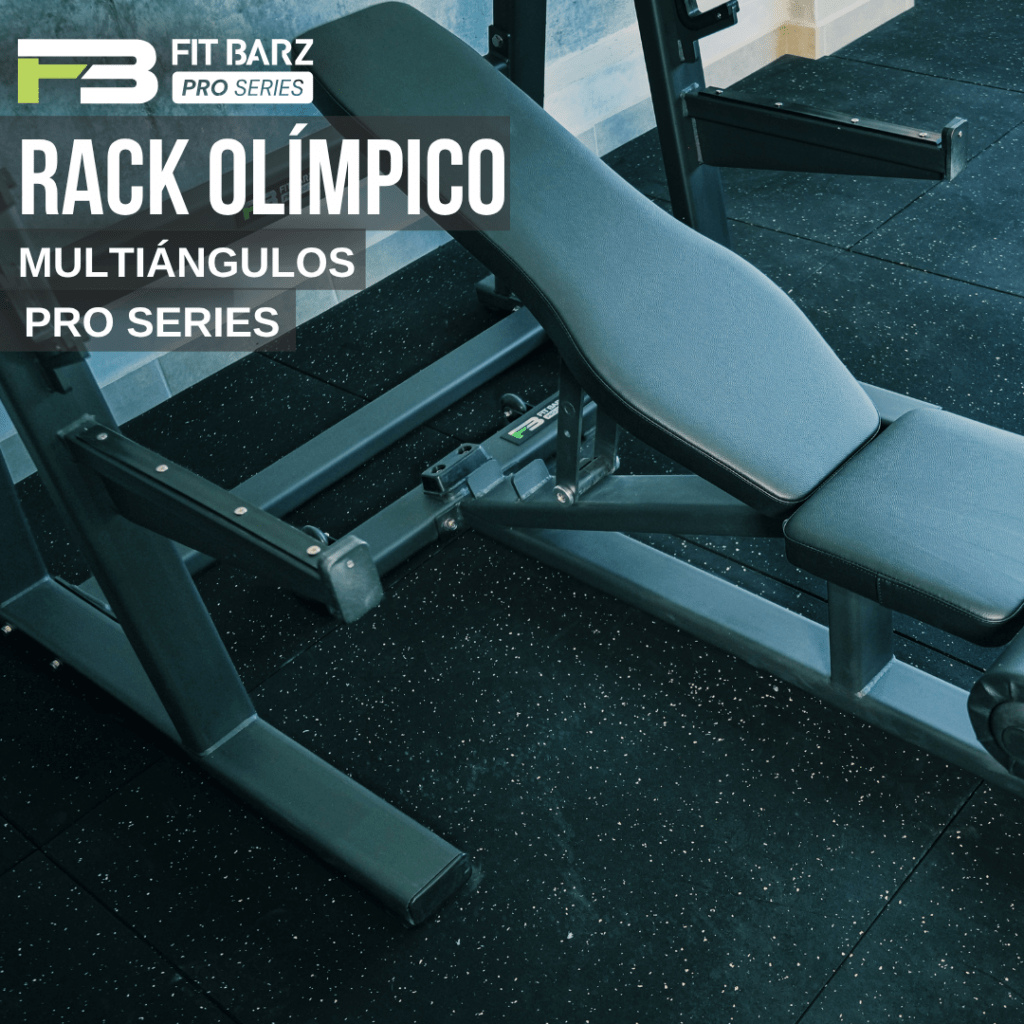 Rack Olímpico Multiángulos para Press de Pecho con Banca Plana Integrada – Acero 12mm, Uso Industrial