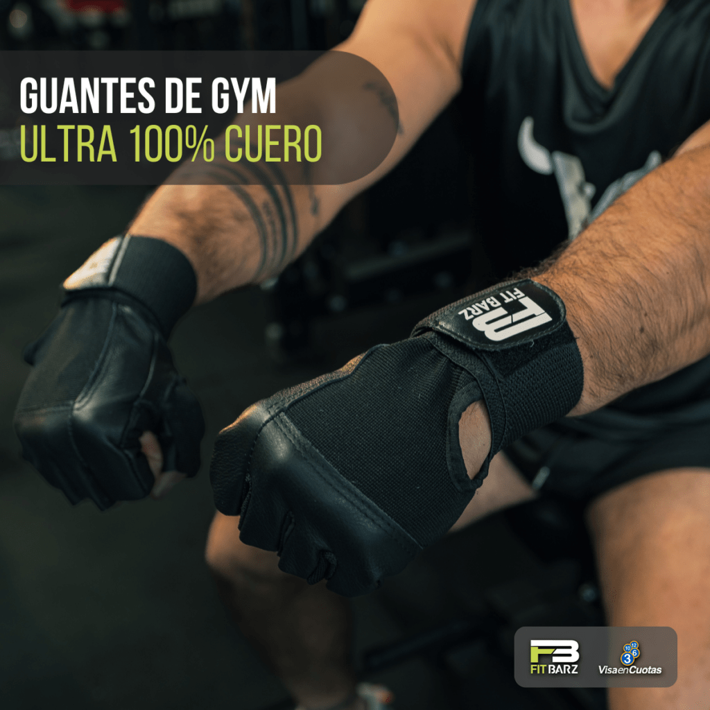 Guantes de Gym con Muñequera ULTRA 100% Cuero Genuino para Hombre y Mujer – Agarre Máximo, Soporte de Muñeca Reforzado, Durabilidad Superior para Pesas, Crossfit y Entrenamiento de Alta Intensidad