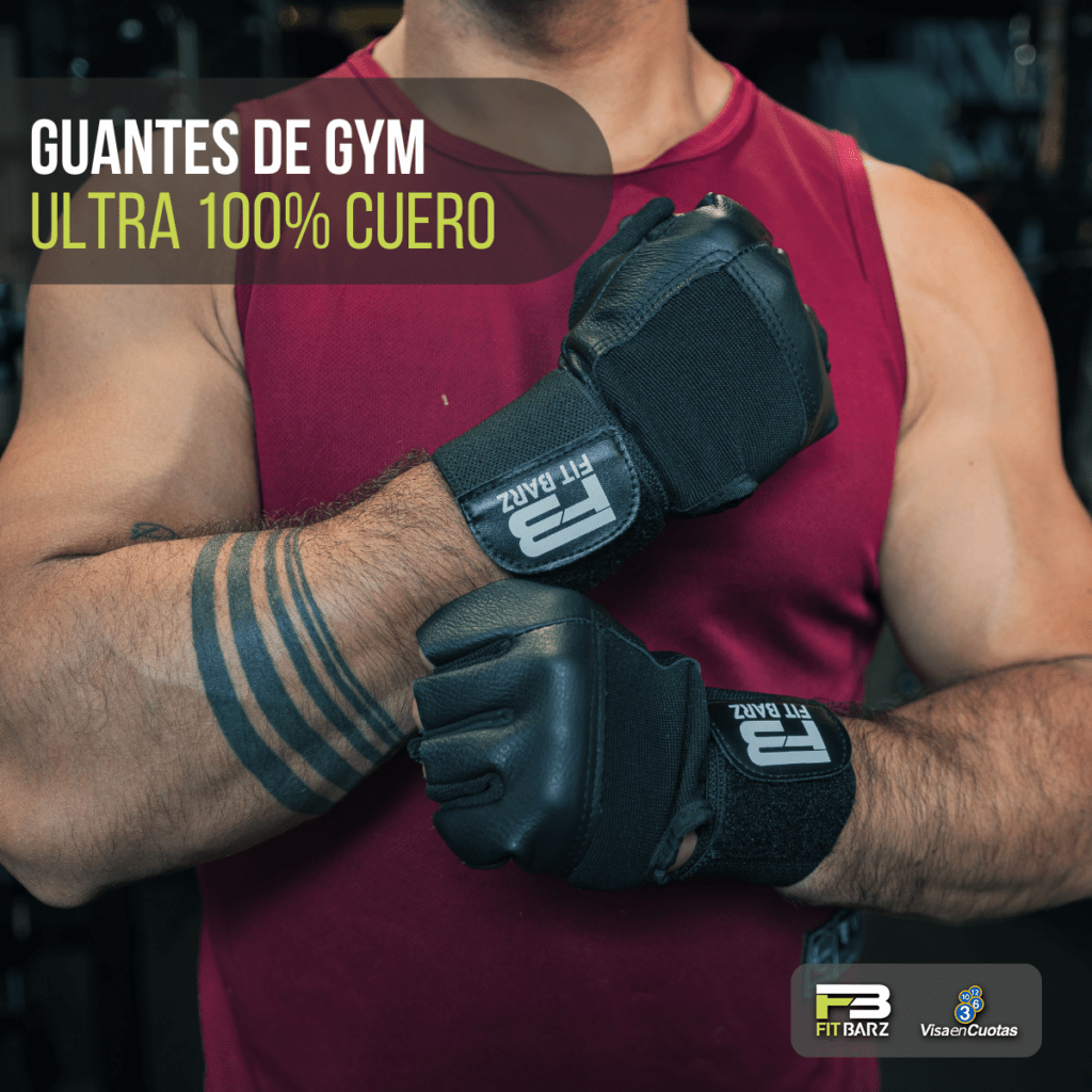 Guantes de Gym con Muñequera ULTRA 100% Cuero Genuino para Hombre y Mujer – Agarre Máximo, Soporte de Muñeca Reforzado, Durabilidad Superior para Pesas, Crossfit y Entrenamiento de Alta Intensidad