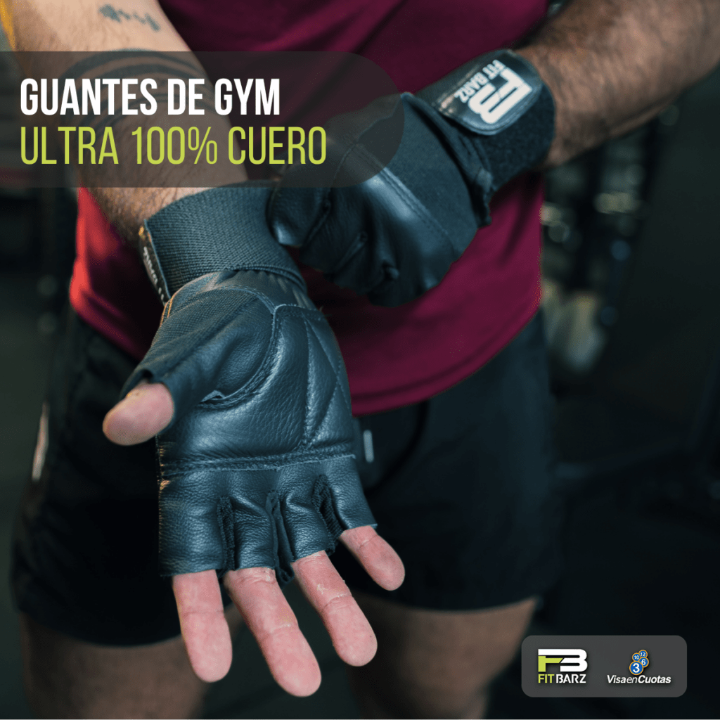 Guantes de Gym con Muñequera ULTRA 100% Cuero Genuino para Hombre y Mujer – Agarre Máximo, Soporte de Muñeca Reforzado, Durabilidad Superior para Pesas, Crossfit y Entrenamiento de Alta Intensidad
