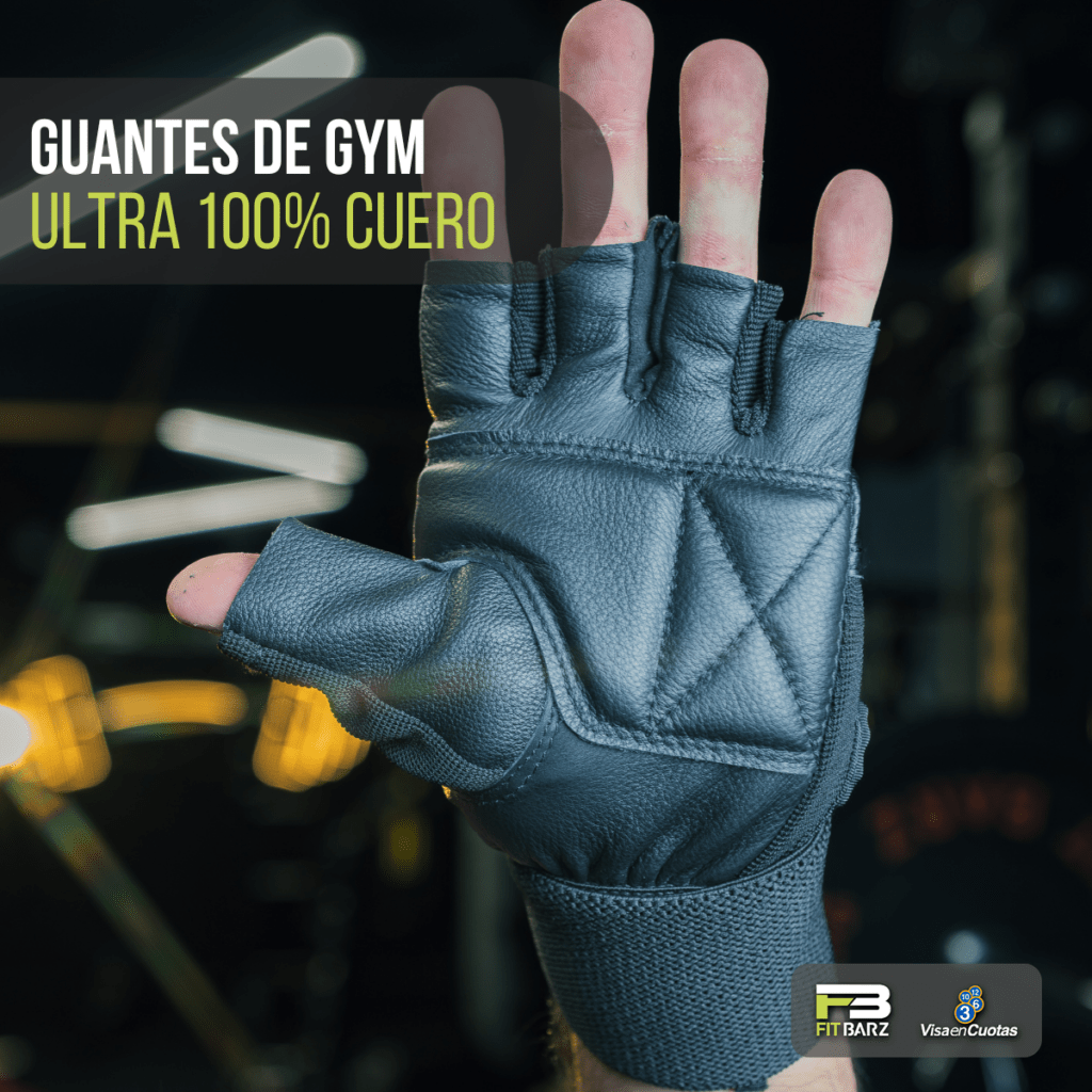 Guantes de Gym con Muñequera ULTRA 100% Cuero Genuino para Hombre y Mujer – Agarre Máximo, Soporte de Muñeca Reforzado, Durabilidad Superior para Pesas, Crossfit y Entrenamiento de Alta Intensidad