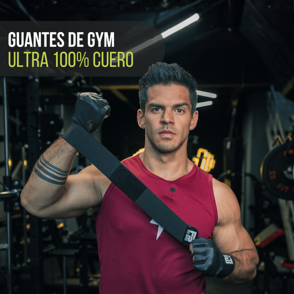 Guantes de Gym con Muñequera ULTRA 100% Cuero Genuino para Hombre y Mujer – Agarre Máximo, Soporte de Muñeca Reforzado, Durabilidad Superior para Pesas, Crossfit y Entrenamiento de Alta Intensidad