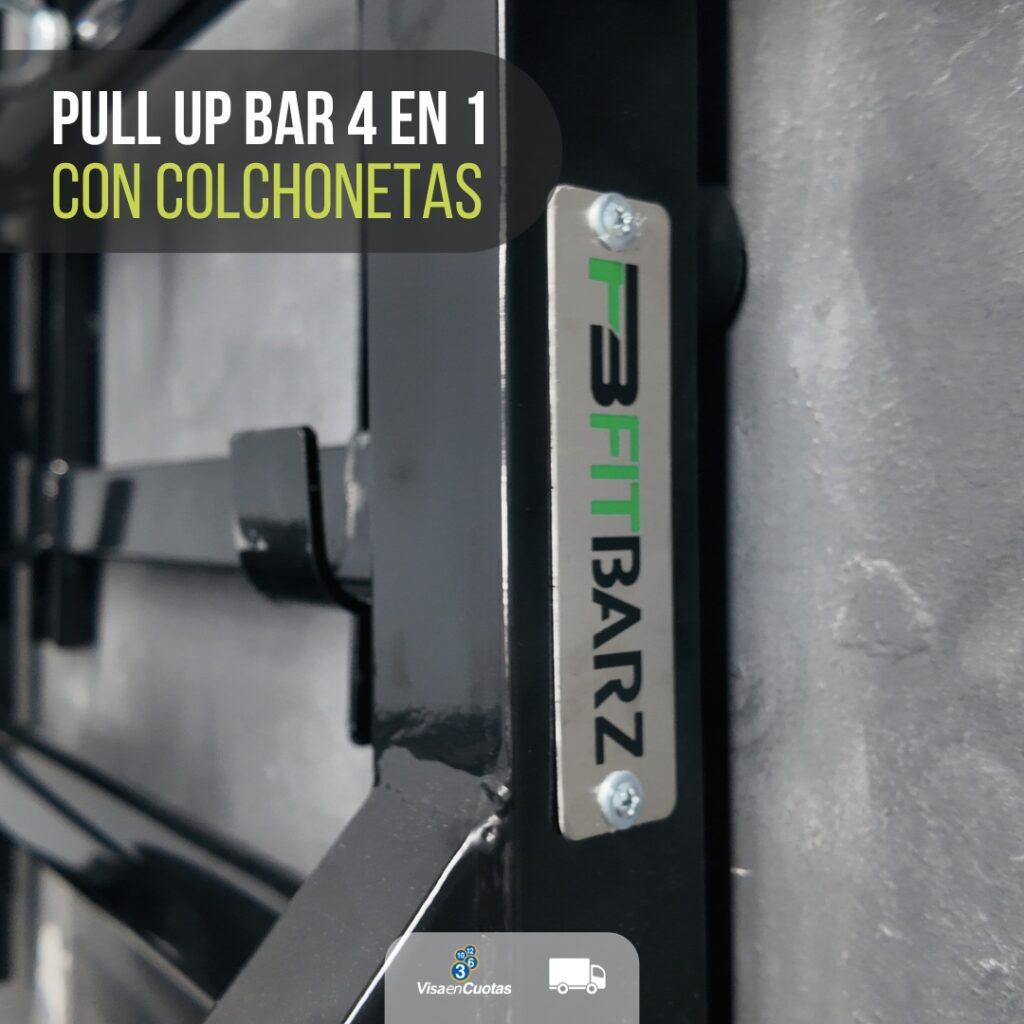 Pull Up Bar 4 en 1 Pro con Colchonetas – Dominadas, Abdominales y Dips en Casa, Estructura de Acero Reforzado para Soporte Lumbar