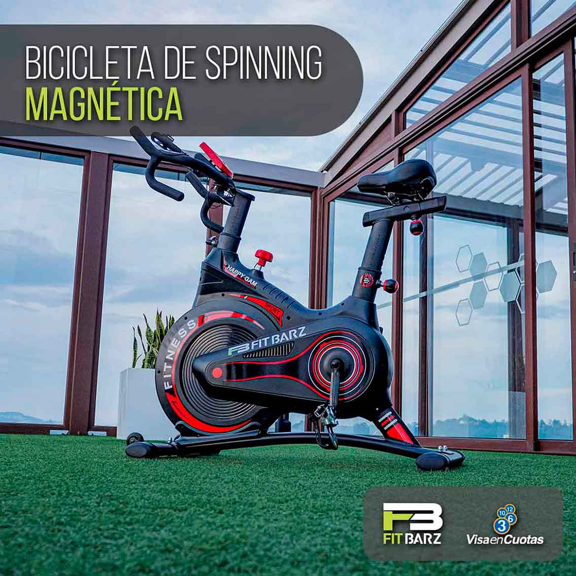 Bicicleta de Spinning Magnética Fitbarz